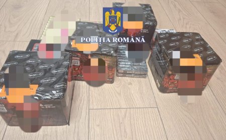 Peste 60 de kilograme de artificii ilegale, confiscate de polițiști