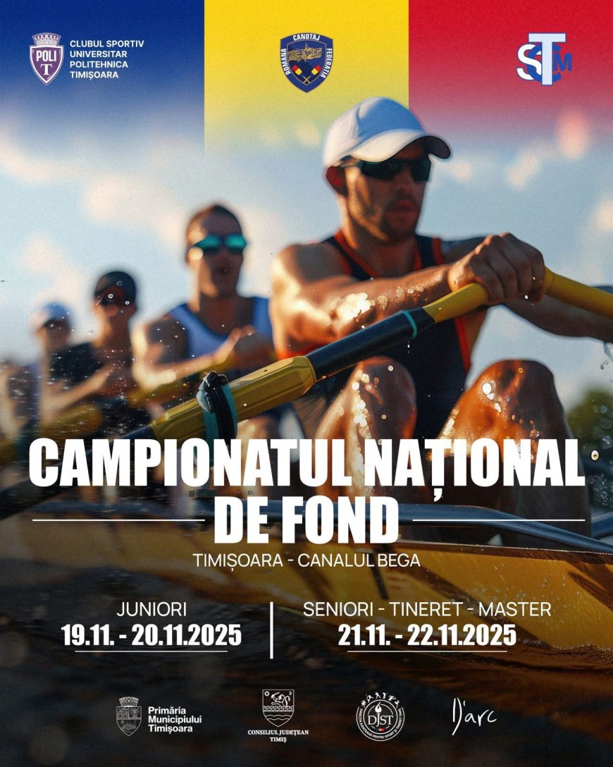 Timișoara, gazda Campionatului Național de fond la canotaj 2026