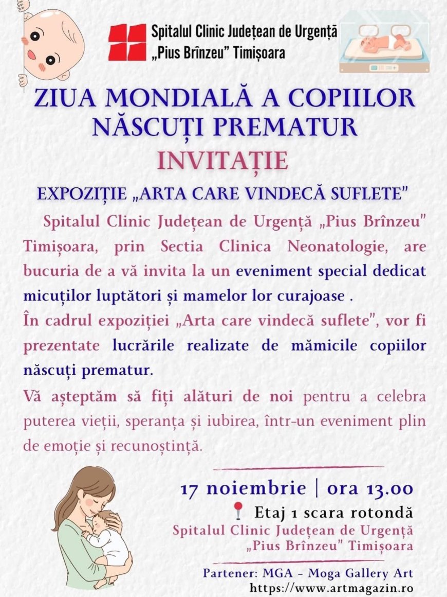 EVENIMENT DEDICAT COPIILOR NĂSCUȚI PREMATUR LA SPITALUL JUDEȚEAN TIMIȘOARA