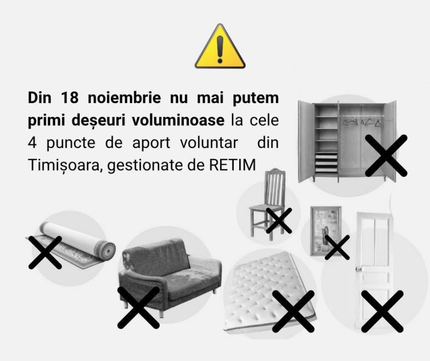 RETIM anunță modificări la punctele de colectare din Timișoara