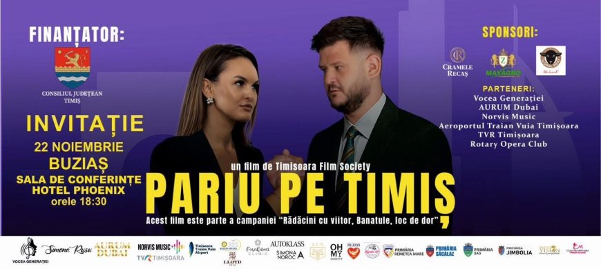 Lansare scurtmetraj „Pariu pe Timiș” la Buziaș
