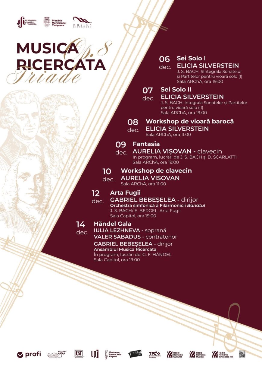 Festivalul Musica Ricercata, Op. 8 | TRIADE: o trilogie muzicală la Filarmonica Banatul Timișoara