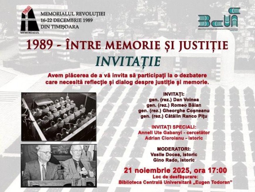 EVENIMENT DEDICAT COMUNISMULUI LA TIMIȘOARA