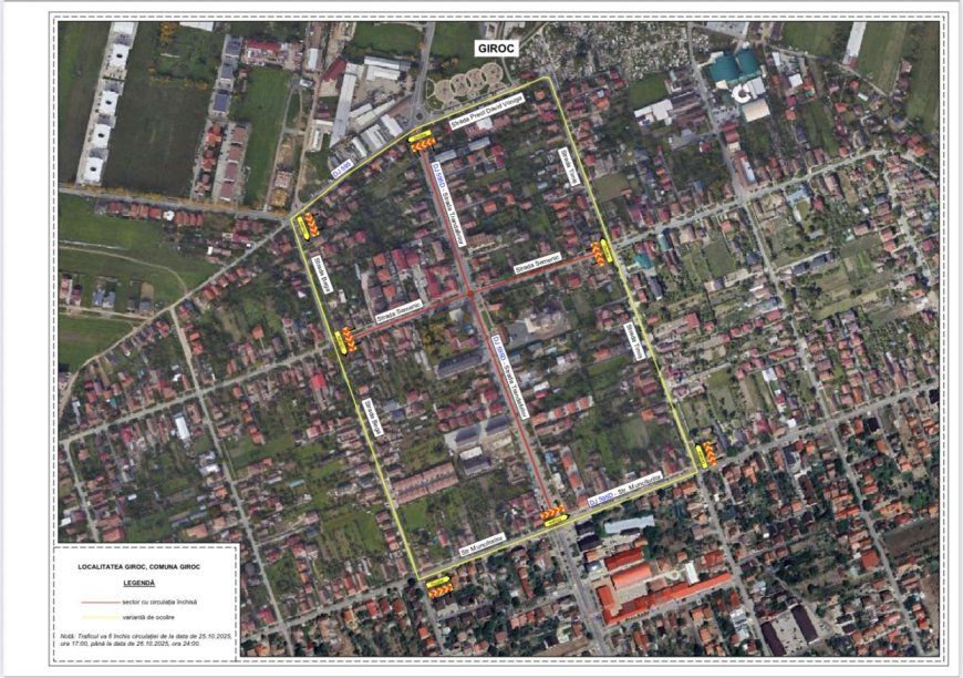 RESTRICȚII DE CIRCULAȚIE LA GIROC