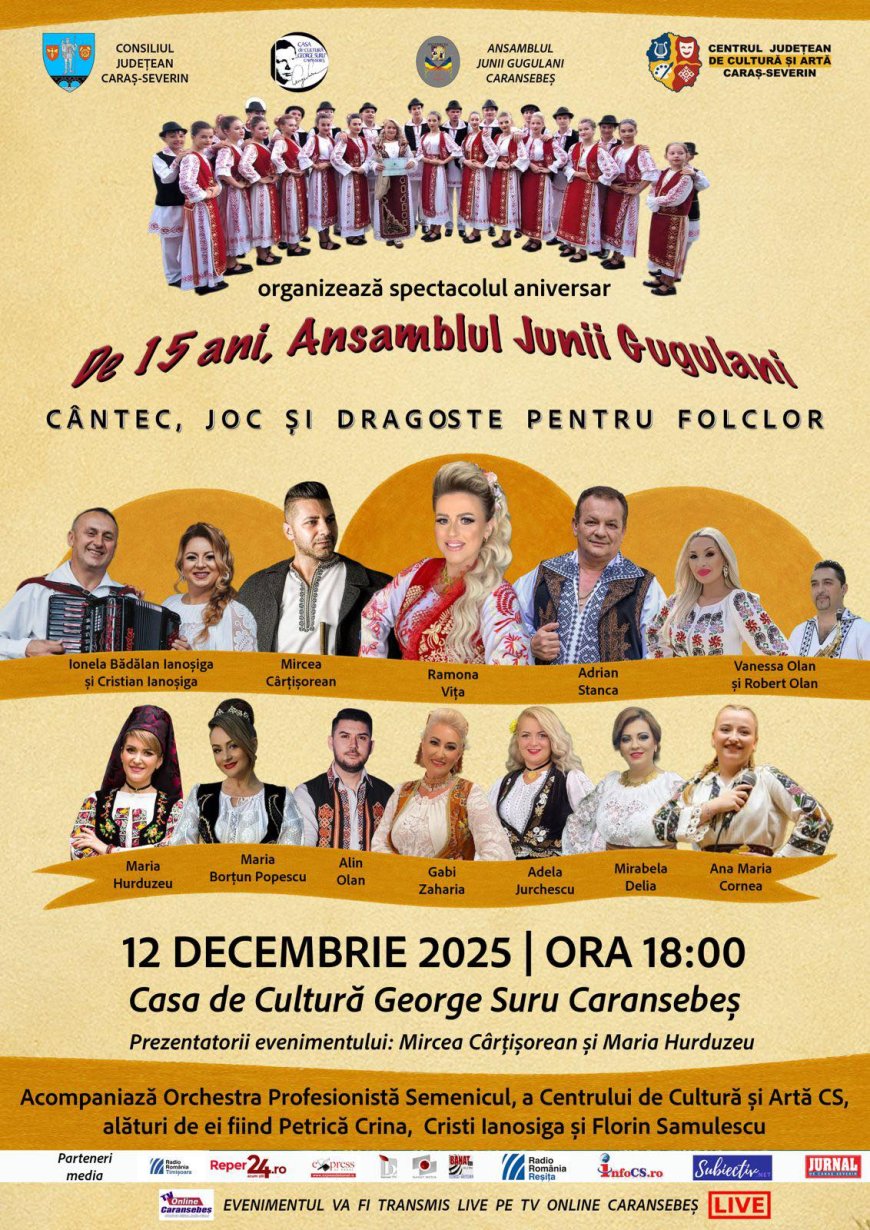 SPECTACOL ANIVERSAR AL ANSAMBLULUI JUNII GUGULANI