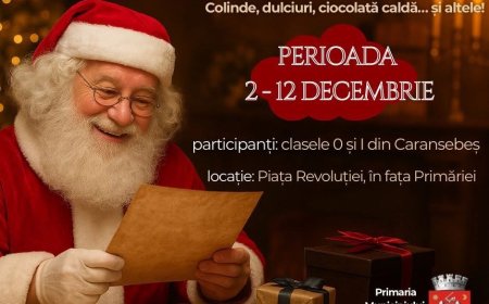 Moș Crăciun aduce surprize dulci copiilor la Caransebeș