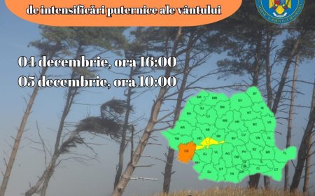 COD PORTOCALIU DE VÂNT PUTERNIC ÎN CARAȘ-SEVERIN