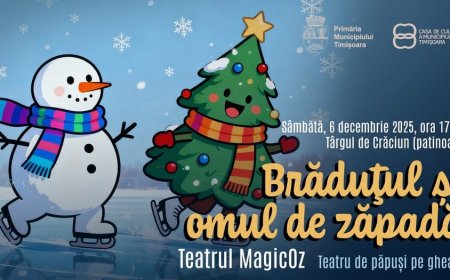 MAGIA CRĂCIUNULUI IA STARTUL PE GHEAȚĂ LA TIMIȘOARA