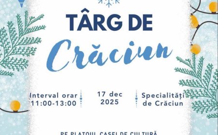 Târg de Crăciun la Buziaș, organizat de liceeni