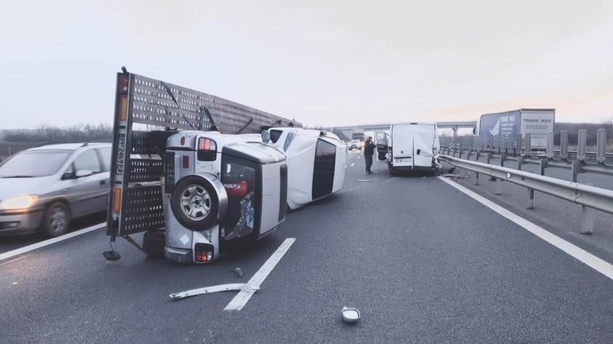 ACCIDENT VIOLENT PE A1, LA ARAD! TRAFIC BLOCAT ORE ÎNTREGI
