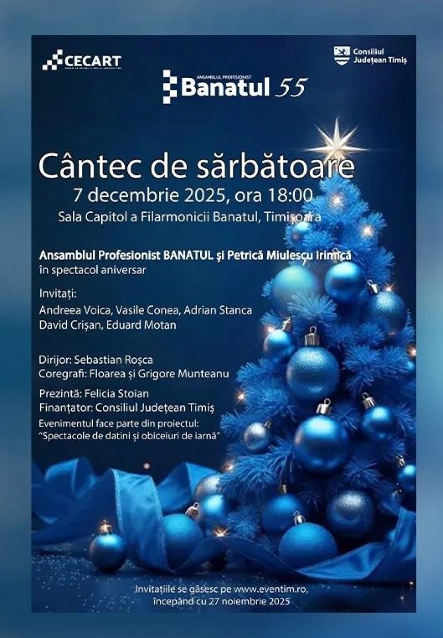 Cântec de sărbătoare cu Ansamblul Profesionist Banatul