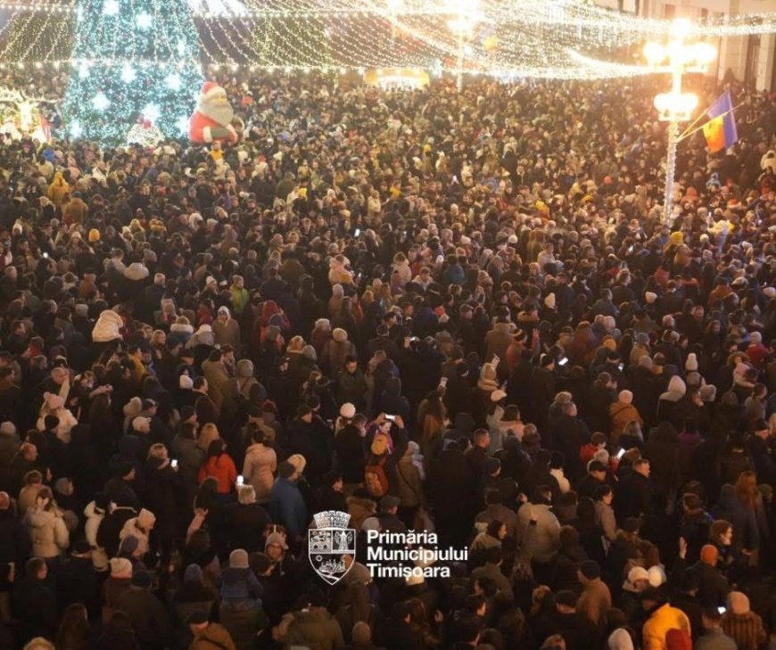 MAGIA CRĂCIUNULUI IA STARTUL PE GHEAȚĂ LA TIMIȘOARA