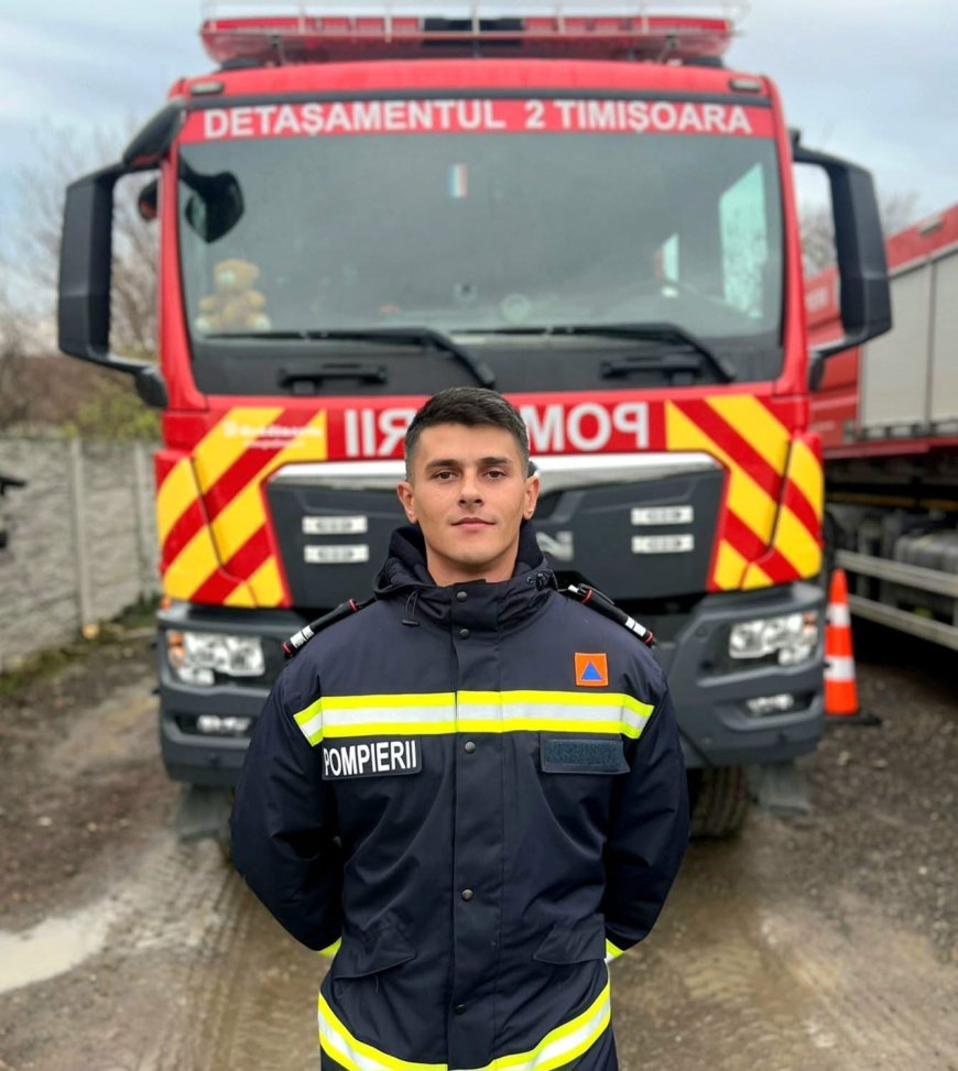 INTERVENȚIE EXEMPLARĂ A UNUI POMPIER TIMIȘEAN, CARE A ACORDAT PRIMUL AJUTOR UNUI MINOR RĂNIT ÎNTR-UN ACCIDENT RUTIER