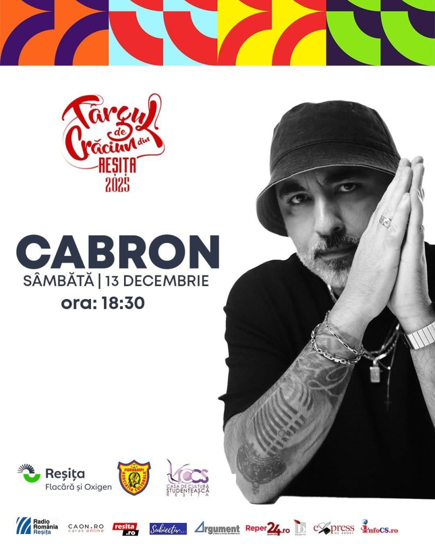 Colinde, tradiții și concert CABRON la Târgul de Crăciun Reșița
