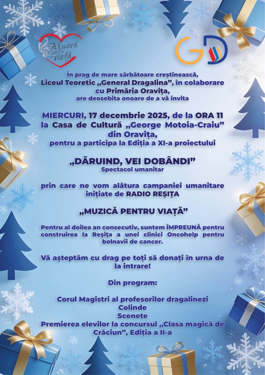 Spectacol caritabil la Oravița