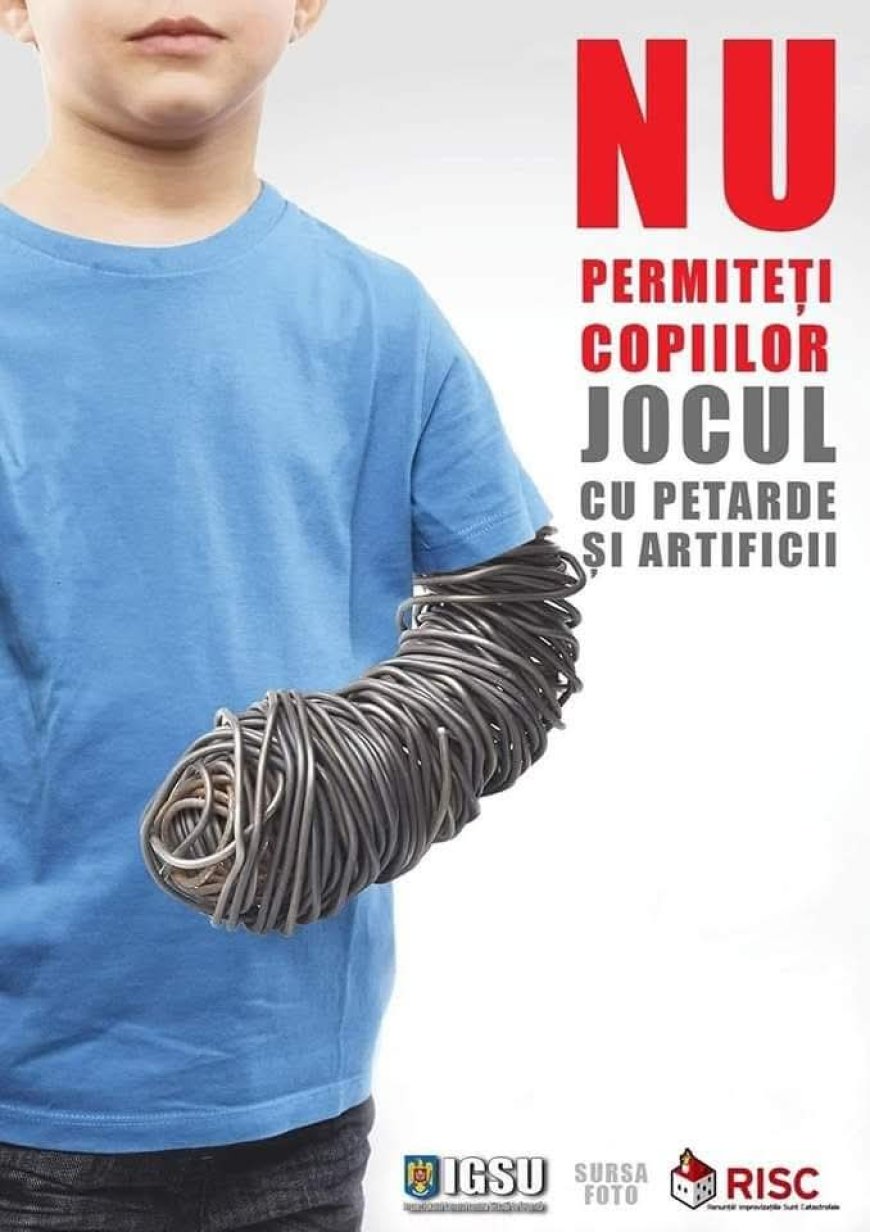 NU PERMITEȚI COPIILOR JOCUL CU PETARDE ȘI ARTIFICII