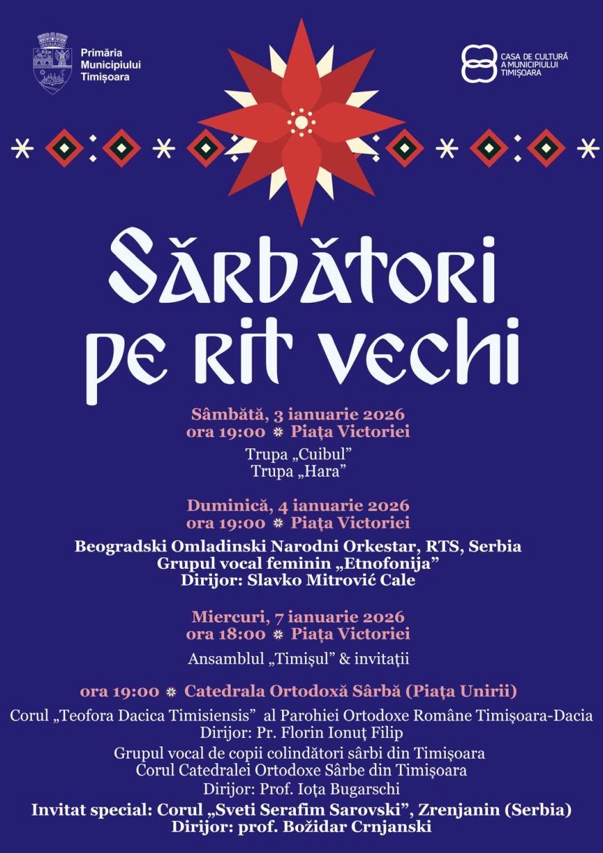 Timișoara celebrează începutul de an cu „Sărbători de rit vechi”