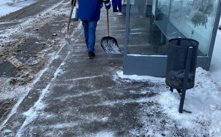 Echipele STPT deszăpezesc stațiile de transport public