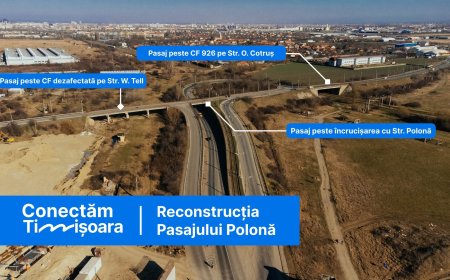 Reconstrucția Pasajului Polonă din Timișoara începe în primăvară