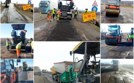 Lucrări zilnice de reparații pe Varianta de Ocolire Caransebeș