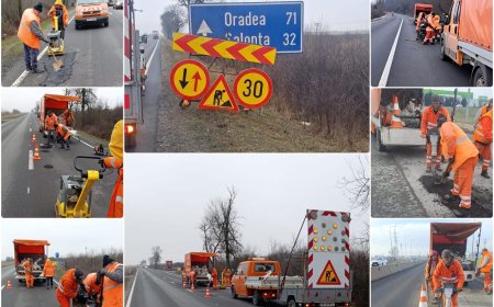 Reparații pe DN 7 și DN 79, în județul Arad