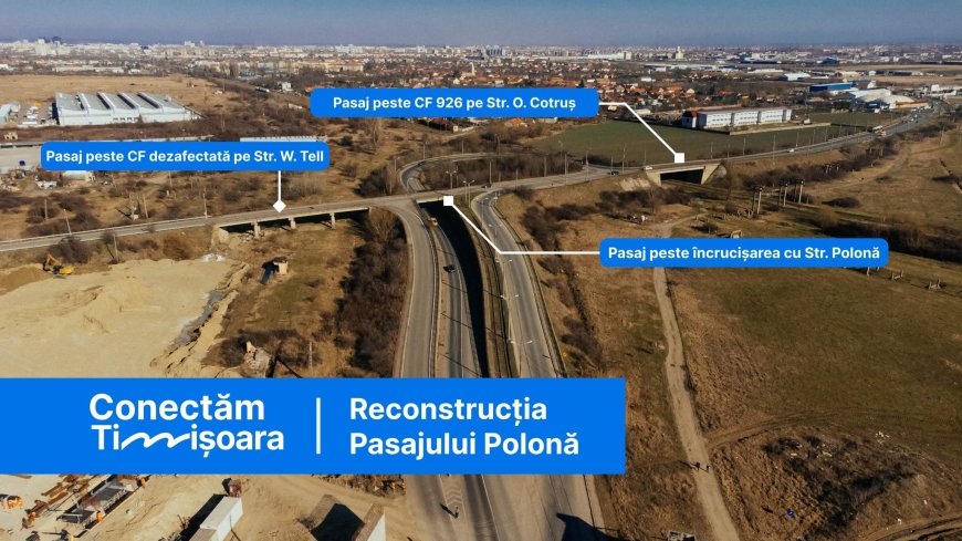 Reconstrucția Pasajului Polonă din Timișoara începe în primăvară