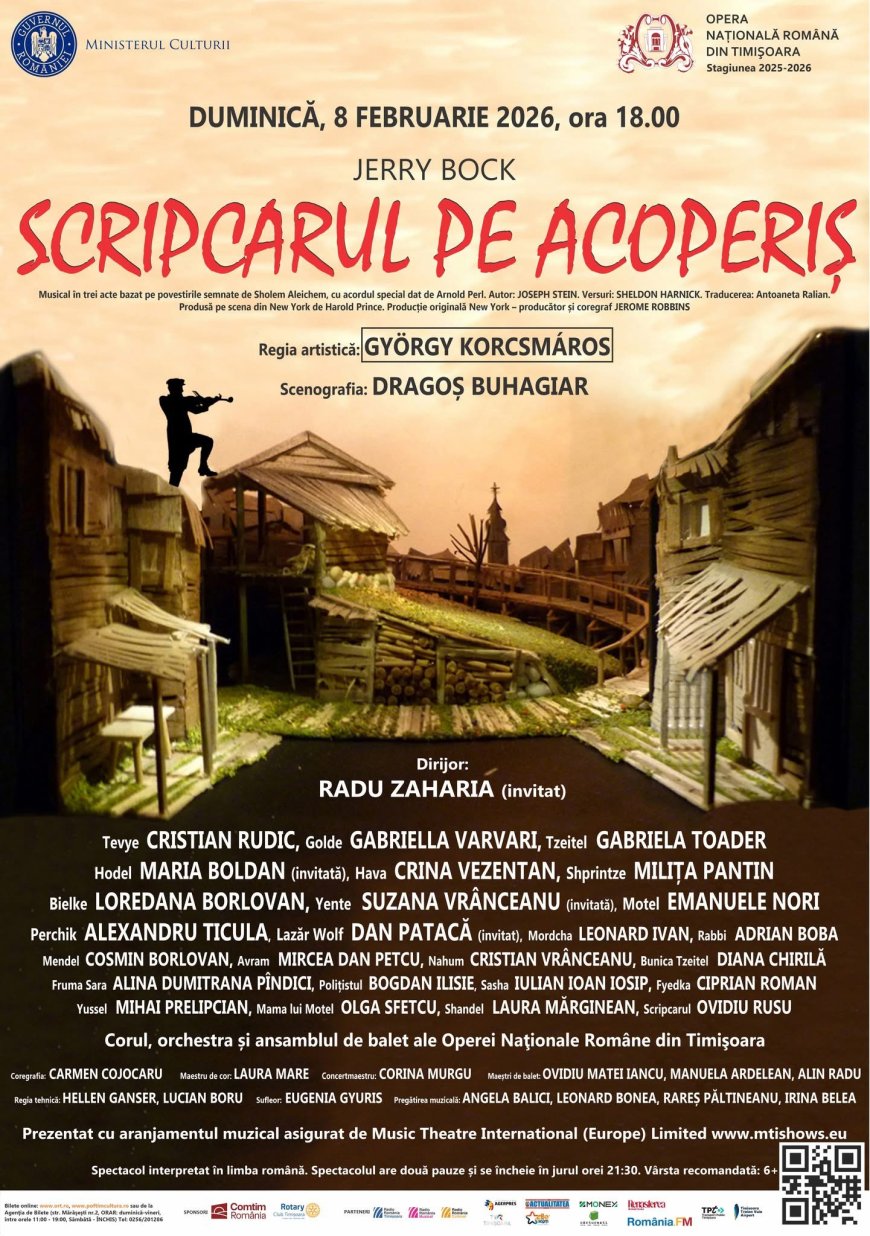 „SCRIPCARUL PE ACOPERIȘ”, PE SCENA OPEREI DIN TIMIȘOARA