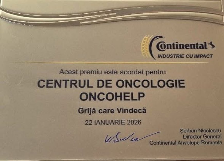 OncoHelp, premiată de Continental Anvelope România