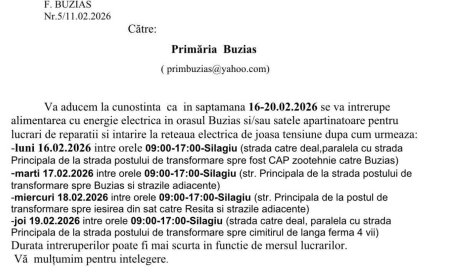 Întreruperi programate de energie electrică în Silagiu