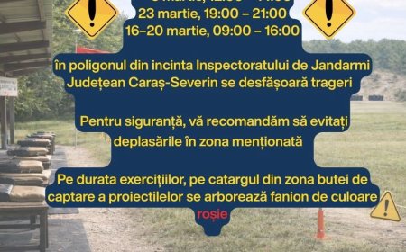 TRAGERI PROGRAMATE LA POLIGONUL DIN REȘIȚA