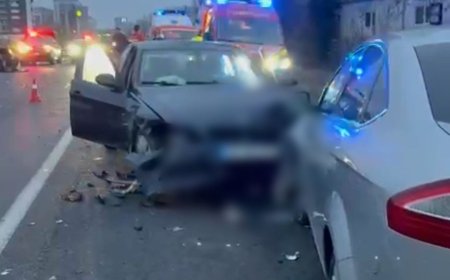 ACCIDENT ÎN LANȚ PE CALEA TORONTALULUI DIN TIMIȘOARA! DOUĂ PERSOANE RĂNITE