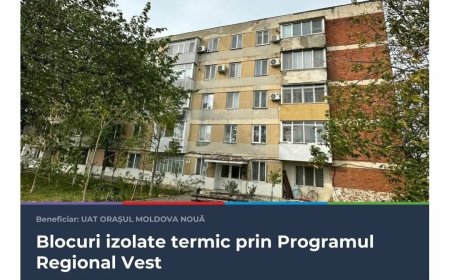 Blocul 17 din Moldova Nouă, reabilitat energetic cu fonduri UE