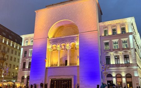 Opera din Timișoara, iluminată pentru Ucraina