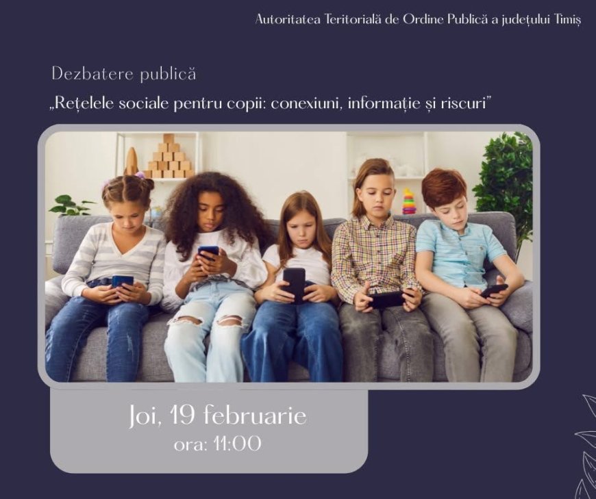 SUB 16 ANI, CU ACCES LIMITAT LA SOCIAL MEDIA? SPECIALIȘTII DIN TIMIȘ, LA MASA DECIZIEI