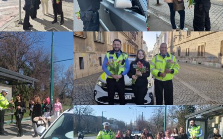 O floare în dar de la polițiștii locali