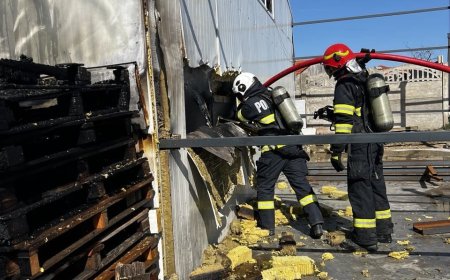 Incendiu într-o hală cu produse alimentare din Hezeriș