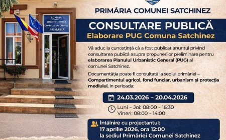 Consultare publică pentru PUG la Satchinez