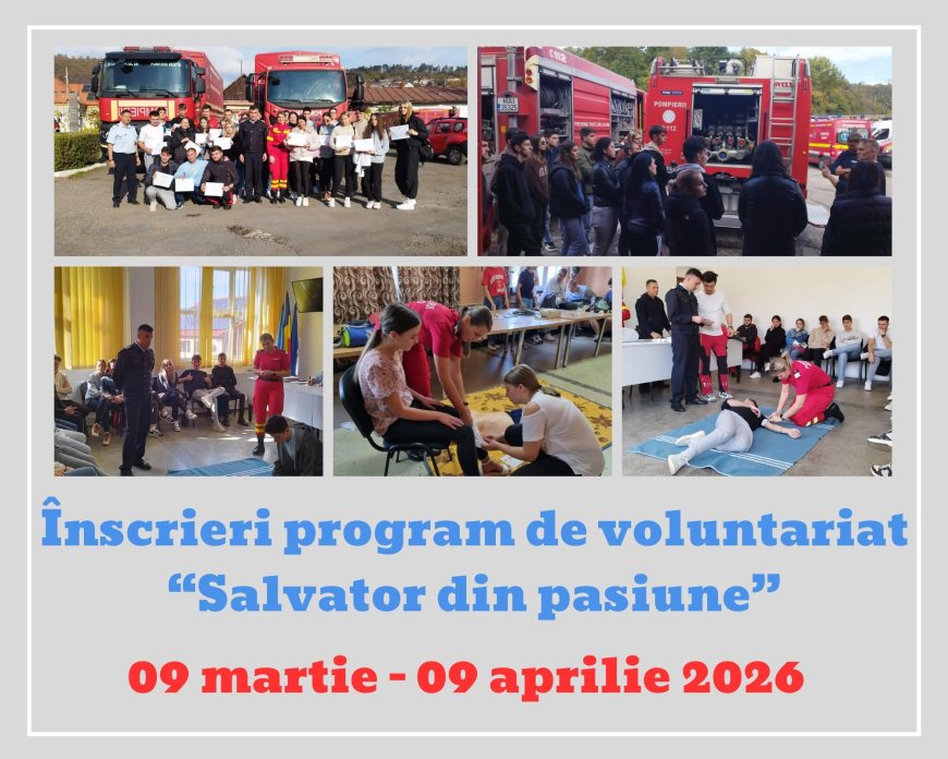 Recrutare pentru voluntari la ISU „Semenic” Caraș-Severin