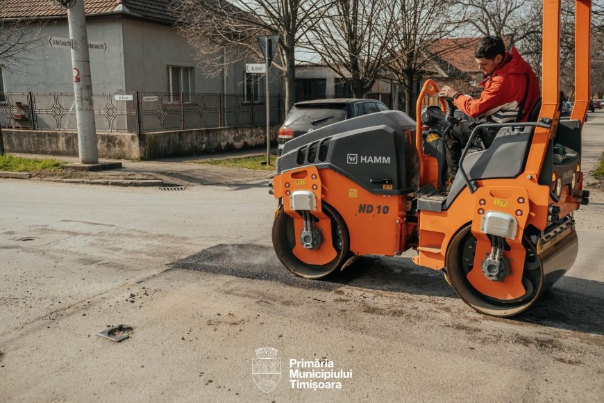Peste 60 de străzi din Timișoara, reparate după iarnă