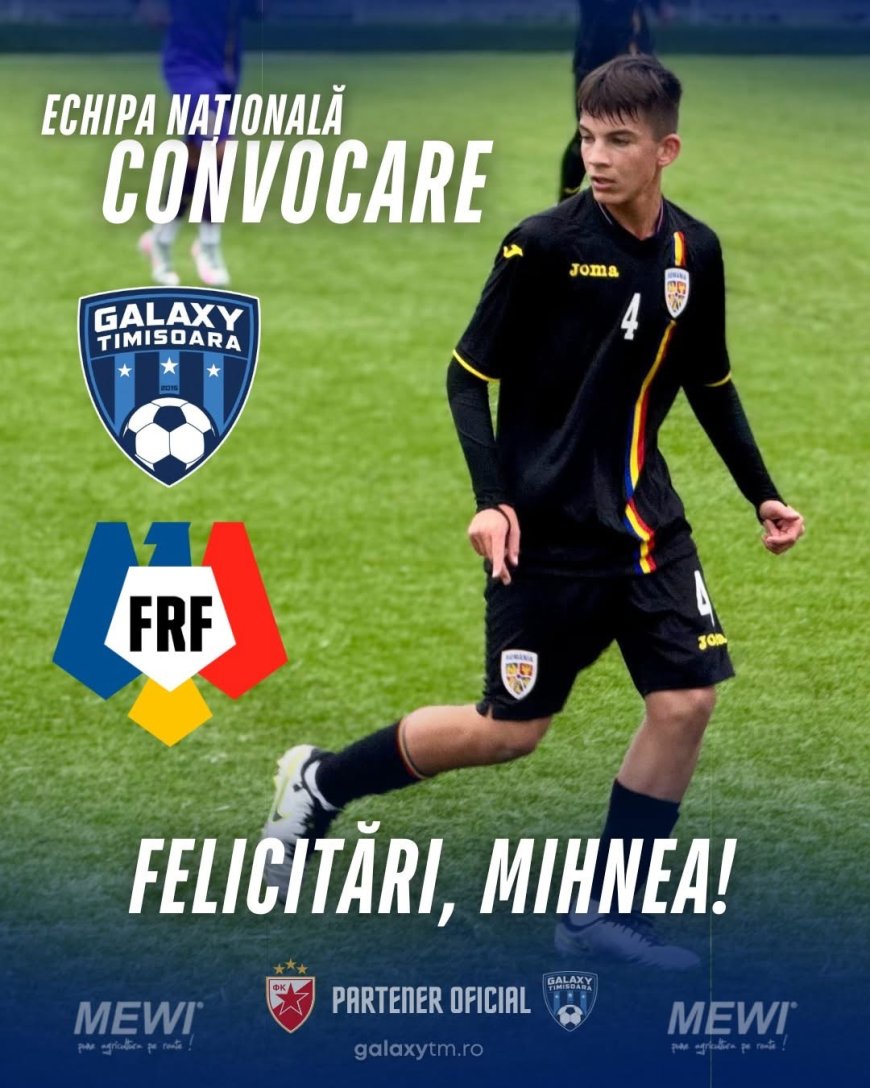 Tânăr fotbalist din Timișoara, convocat la selecția naționalei U15