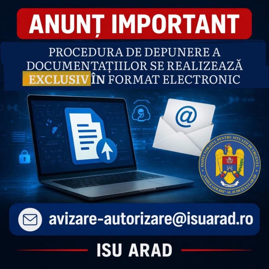 Documentațiile către ISU Arad, doar online