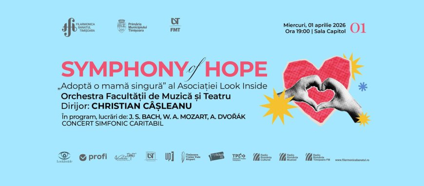 Concert caritabil „Symphony of Hope” la Timișoara: muzica tinerilor artiști sprijină mamele singure