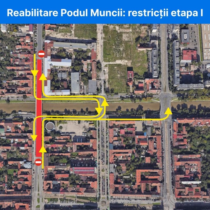 Încep lucrările de reabilitare la Podul Iuliu Maniu