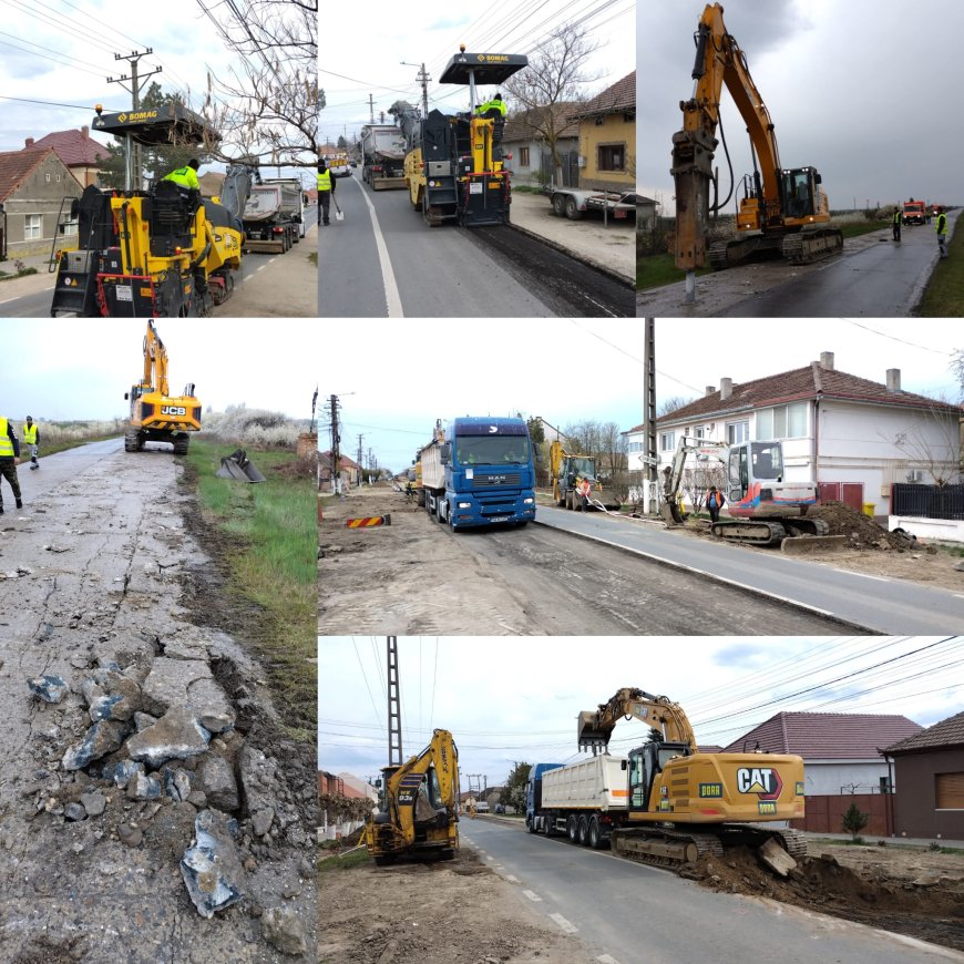 Se lucrează intens pe DN 59B