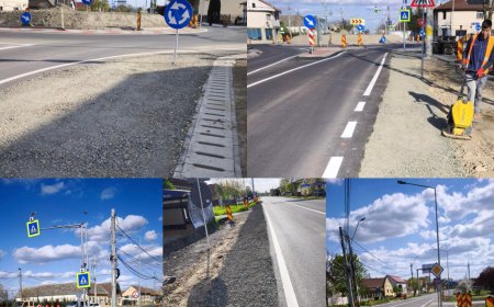 Ultimele intervenții la noul sens giratoriu din Cărpiniș