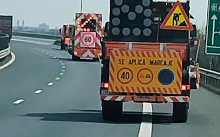 S-au refăcut marcajele rutiere pe A1 și A6