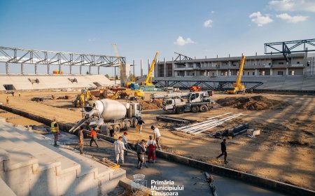 Lucrările la Arena Eroii Timișoarei avansează