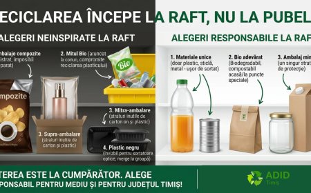 Reciclarea începe la cumpărături, nu la coșul de gunoi