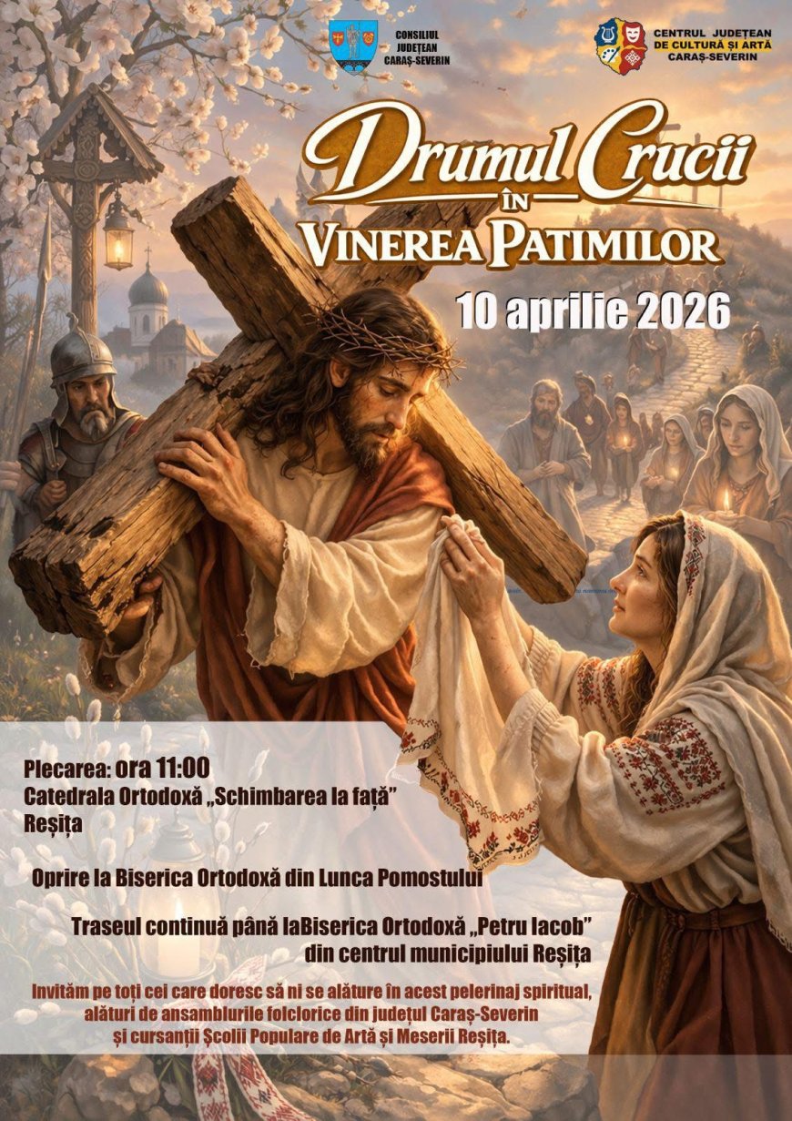 „Drumul Crucii” la Reșița, pelerinaj în Vinerea Patimilor