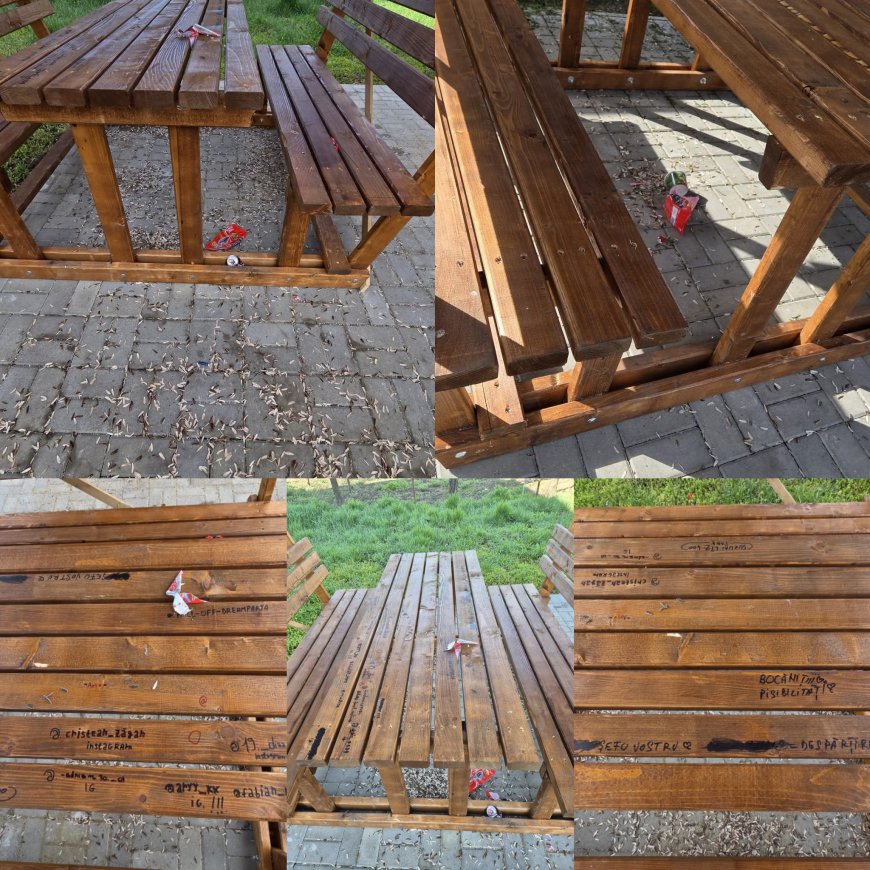 Nesimțire cât cuprinde la Parța! Un loc de recreere, vandalizat de cetățeni